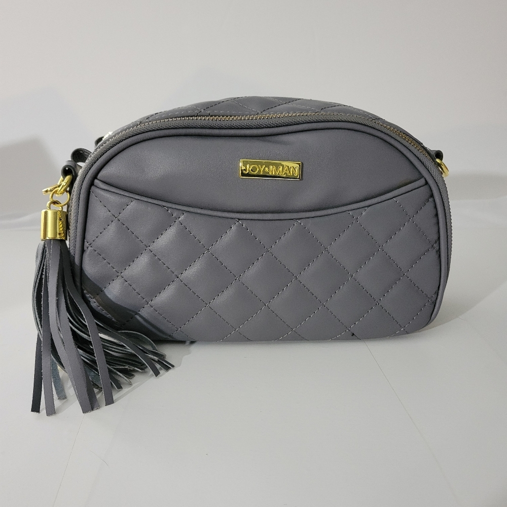 Joy & Iman Quilted Leather Crossbody Bag